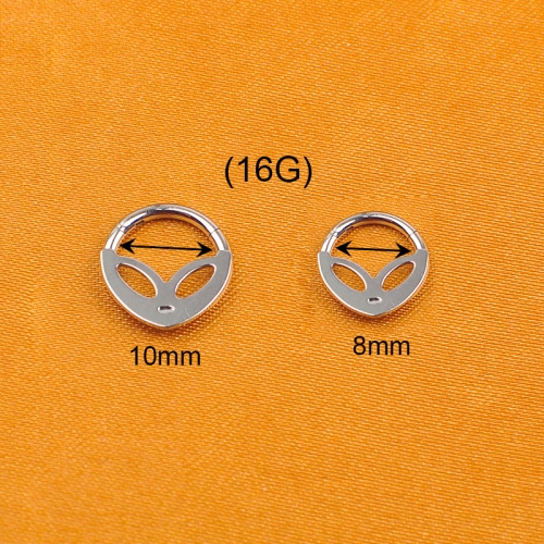 Wholesale Nose segment ASTM F136 Titanium Hinged Segment Hoop Nose Rings Nail Navel Piercing Jewelry For Women Men-W123