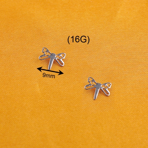 The Hollow dragonfly Internal Threaded Piercing Titanium Body Piercing  ASTM F136 Titanium-P308