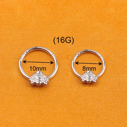 Bee Ring Jewelry ASTM F136 Titanium Hinged Segments Open Hoop Nose Ring Ear Ring Body Piercing Jewelry  -W118