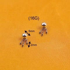 Sphere and three cone pendants Internal Threaded Piercing Titanium Body Piercing  ASTM F136 Titanium-P316