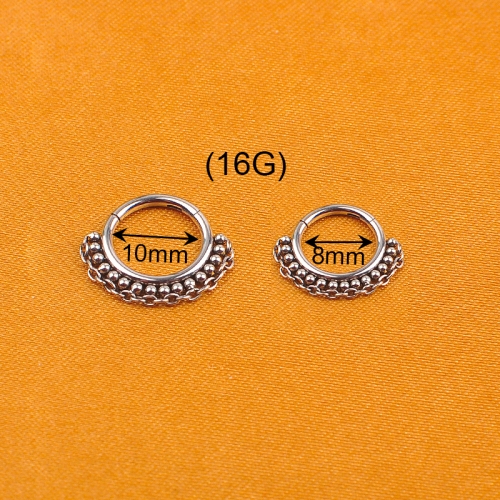 ASTM-F136 Titanium Body Chain Hinged Clicker Segment Rings Cartilage Earring Hoop Body Piercing Body Rings Jewelry--W130