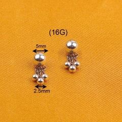 nine safe piercing supply one ball with three balls made of astm f136 titanium -324