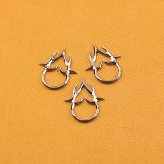 Implant Grade Titanium Earring Nose Rings CNC Heart Hinged Segment Hoop Ring Piercing Body Jewelry Wholesale--W155