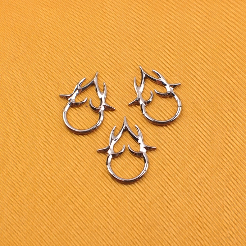 Implant Grade Titanium Earring Nose Rings CNC Heart Hinged Segment Hoop Ring Piercing Body Jewelry Wholesale--W155