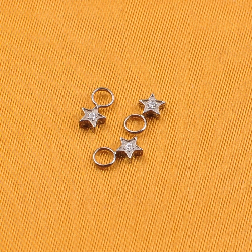 Wholesale High-Quality Titanium Body Jewelry - Star & Heart Zircon Piercing – Multiple Sizes Available