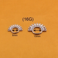 ASTM F136 Titanium Gem CZ Hinged Segment Ring Nose Jewelry Conch Daith Piercing Earrings Body Jewelry Septum Clicker--W156