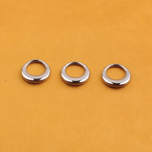 ASTM F136 Titanium Nose Ring Women Pierced Nose Rings Simple Hinged Segment Clicker Men Nose Piercing Jewelry--W153