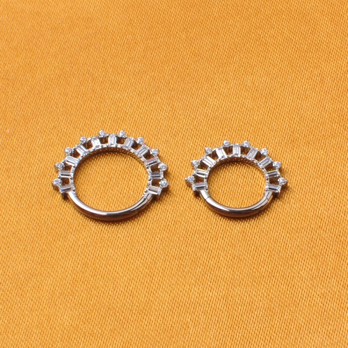 F136 Titanium Hinged Segment Ring Wholesale Clicker Ear Nose Ring Body Piercing Jewelry--W161