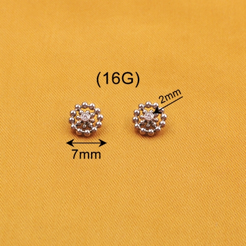 Ninesafe Piercing the snow flower  astm f136 titanium body jewelry professional piercing supplies-P350