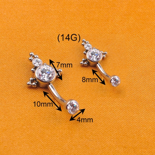 ASTM-F136 For Women Luxury Jewelry Vary Shape Body Cartilage Piercing Belly Ring-W147