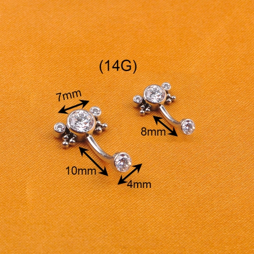 ASTM-F136 For Women Luxury Jewelry Vary Shape Body Cartilage Piercing Belly Ring-W146