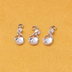 Ninesafe piercing implant grade titanium astm f-136 teardrop zircon internally threaded piercing jewelry-P361