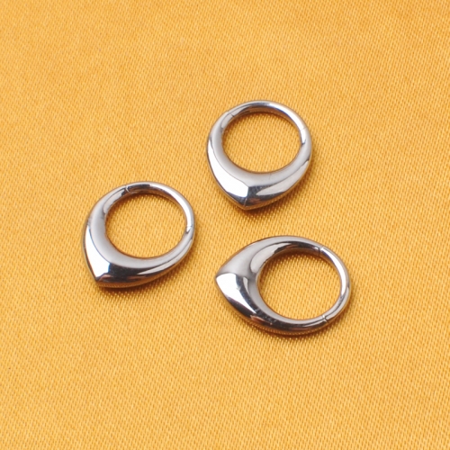 Wholesale ASTM F136 Titanium High Polished Plain Clickers Teardrop Septum Clickers Titanium Segment Nose Ring--W196