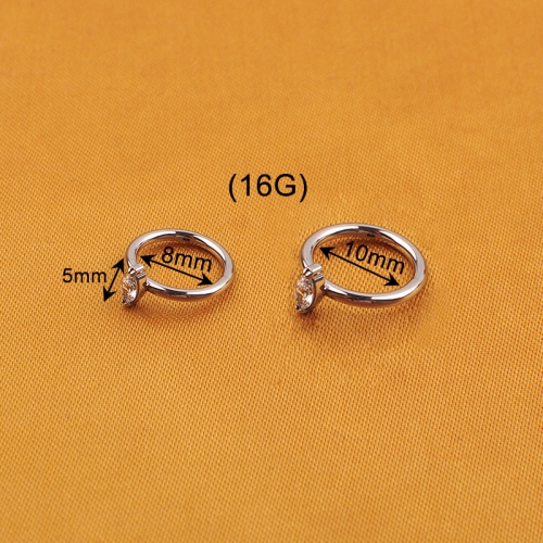 French Light Luxury Inlay Cobble Oval Zircon Titanium Steel Ring Waterproof  ASTM-F136 titanium Ring Jewelry--W166