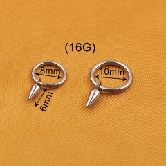 Wholesale Fashion ASTM F136 Titanium Segment Ring Hinged Clickers Piercing Earring Body Jewelry--W171