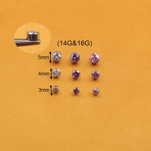 NSPJ Body Piercing Jewelry ASTM F136 Titanium Piercing Jewelry Internally Thread Opal Dermal Anchor Top Navel Belly Cluster P029