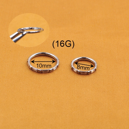 Piercing Jewelry ASTM F136 Titanium Jewelry Hinged Segment Nose Ring Body Piercing Jewelry-W50