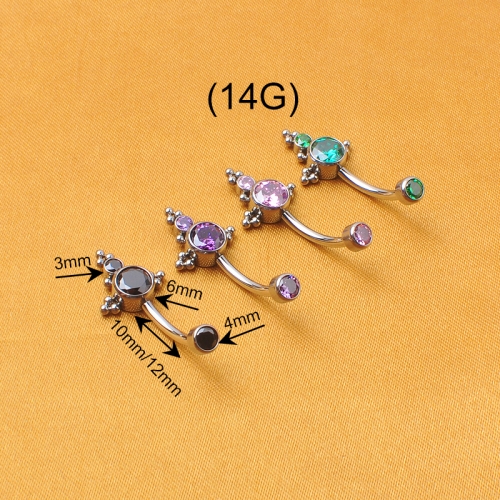 ASTM-F136 For Women Luxury Jewelry Vary Shape Body Cartilage Piercing Belly Ring-W147