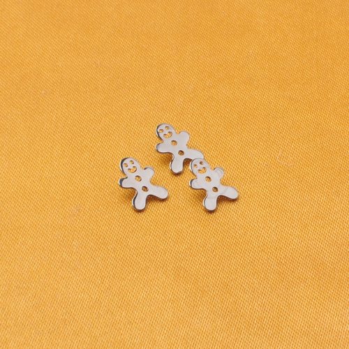 Wholesale piercing jewelry the Gingerbread Man astm f136 implant grade titanium for Christmas-P380