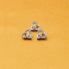 Titanium Body Jewelry with CZ Heart Zircon Internally Threaded ASTM F136 Labret Ring in Gold Plating Party Engagement Gift--P406