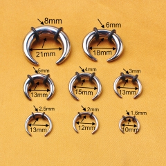 Wholesale F136 Titanium Plugs Stretchers Gauged Septum Hoops Crescent Horseshoe Pincher Septum Ring Piercing Nose Piercing Hoop-EK4