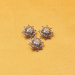 High Quality Fashion Bezel Setting Gold New F136 Titanium Internally Threaded Labret Body Piercing Jewelry--P421