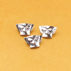 Sanxingdui, Alien Masks ASTM F136 Titanium Body Jewelry Internally Threaded Labret Wholesale Lip Piercing Jewelry --P425
