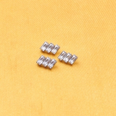 16G Slant Clear Zircon Titanium Internally Threaded Conch Helix Cartilage Earring Jewelry for Women Party--P446