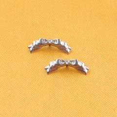 Body Piercing Jewelry Titanium bow With CNC Set CZ Labret Earring Internally Threaded Helix Earring Wholesale--P460