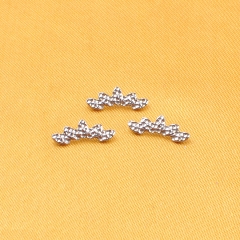 ASTM-F136 Titanium Bumper Cut 5 Leaves Internally Threaded Top  Piercing Jewelry Labret Fashion Earrings --P476