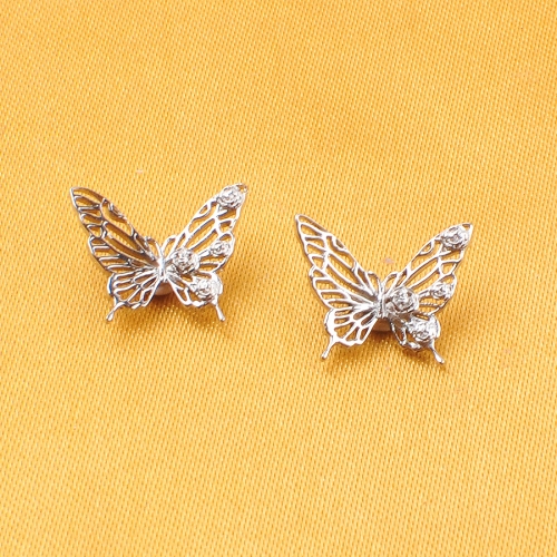 New Arrival 3D Casting Butterflies with flower Jewelry Collection Titanium Piercing Helix Earring Labret Body Lobe Earring Lip Ring Jewelry-P499