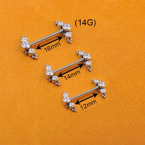 Wholesale ASTM F-136 Female Nipple Piercing Rings Body Jewelry Labret Stud Engagement Rings for Women Zircon High Grade Nipple--W151
