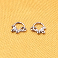 ASTM F136 Titanium High Polished Hinged Segment Clicker Cartilage Nose Ring Piercing Jewelry Nose Rings Wholesale--W238