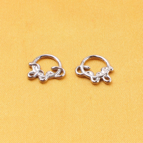 ASTM F136 Titanium High Polished Hinged Segment Clicker Cartilage Nose Ring Piercing Jewelry Nose Rings Wholesale--W238