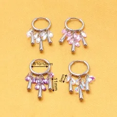 Clover Jewelry New ASTM F136 Titanium Hinged Segment Clicker With Dangle Drop Cartilage Helix Earrings Body Piercing Jewelry--W235