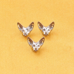 Wholesale Retro Fashion Sphynx Cat Head Punk Rock Earrings ASTM-F136 titanium Female Jewelry Anillos Classic Style Gift--P504