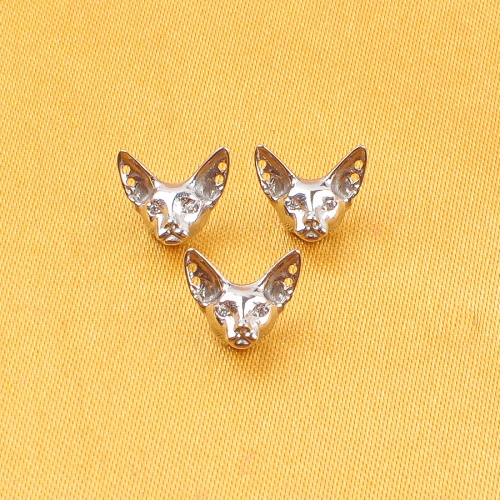 Wholesale Retro Fashion Sphynx Cat Head Punk Rock Earrings ASTM-F136 titanium Female Jewelry Anillos Classic Style Gift--P504