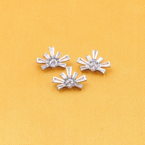 Wholesale ASTM f136 Titanium Piercing Snowflake Shape Stud Ear Septum Nose Lip Earlobe Tragus Cartilage Earrings Women Body--P515