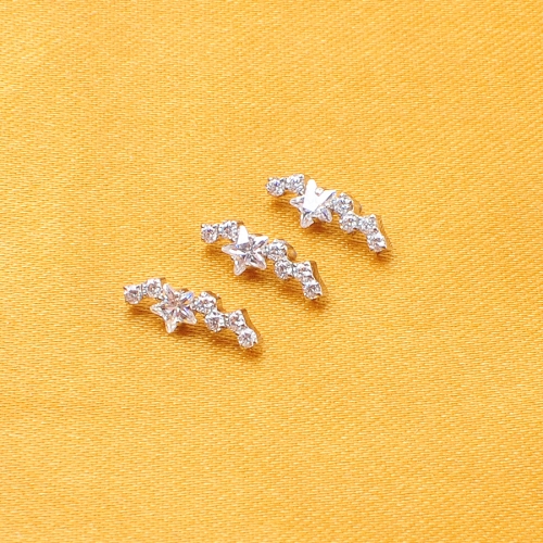 ASTM F136 Implant Grade Titanium Polished Labret Nose Septum Ring Helix Cartilage Earring Titanium Piercing Jewelry--P521