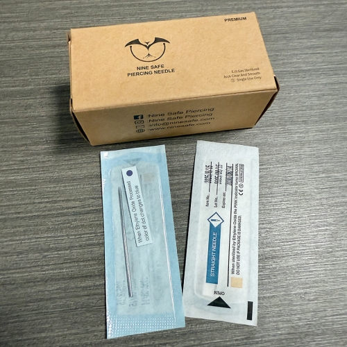 Disposable Sterile Body Art Piercing Coated Needles in 14G 16G Steel Ear Nose Navel Nipple Lip Piercing Tool--NSN1