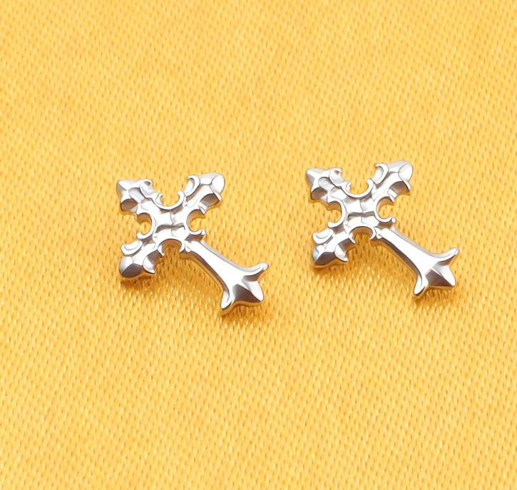 ASTM F136 Titanium  Lip Piercing Jewelry Inspired Cross Internally Threaded New Style--P533