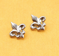 Gothic Dark Iris Flower Titanium Alloy Hydraulic Ear Stud Lip Tongue Stud Implant Grade F136 Material for Wedding Party Gift--P536