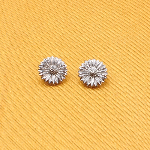 ASTM-F136 titanium Sunflower Earrings for Diy Earrings Making Jewelry Earrings Wholesale Studs Fashion Accessory--P546