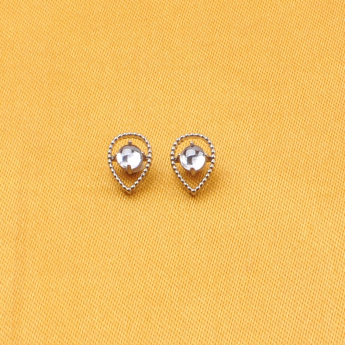 New TrendyASTM-F136 titanium with white Zircon ball Drop-shaped Zircon Diamond Stud Earrings --P547