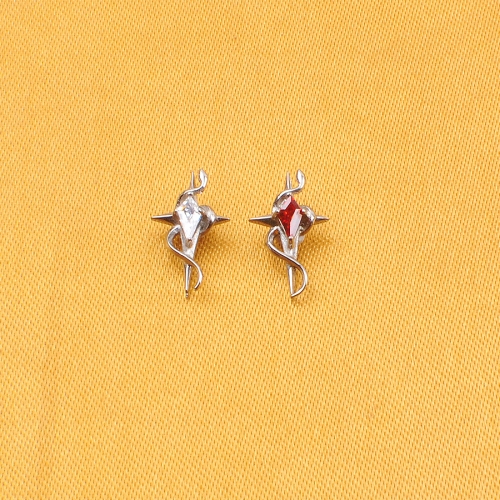 New Design F136 Titanium Labret Body Jewelry Internal Threaded Titanium Piercing Claw Setting CZ Labret Ring for Women and Men--P549