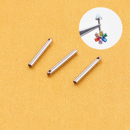 Wholesale Internal Threaded Barbell 16g Threaded Rod Piercing Jewelry Bottom and side threaded versions --P551