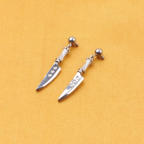 ASTM F136 Titanium Tiny Knife Helix Earring 16G Butcher Knife Labret Stud Tragus Cartilage Piercing Body Jewelry--P558