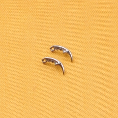 Internally Threaded Labret Piercing Jewelry Dagger Cartilage 10mm ASTM F136 PVD Gold Flat Base Earring Helix Studs--P559