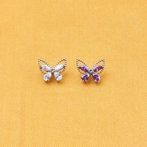 Colorful Butterfly Flying Metal Shoe Charms Luxury Crystal Pearl Rhinestone Upper Decorations Ear piercing--P565