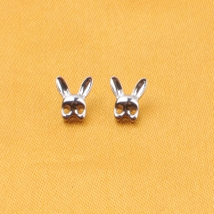 Wholesale Newest Developed Women's Wedding Engagement Punk Rabbit Style Flower Design 8mm Titanium Internally Threaded Labret Piercing--P570